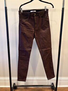 Sam Edelman The Stiletto High Rise Skinny Ankle Jeans Burgundy Size 29